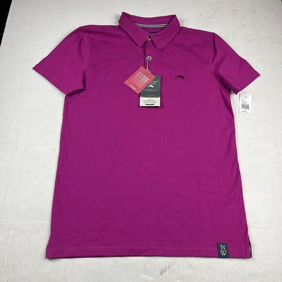 Nantucket Whaler Mens Polo Shirt Purple Short Sleeve Work Casual Top SMALL NEW - Picture 1 of 10